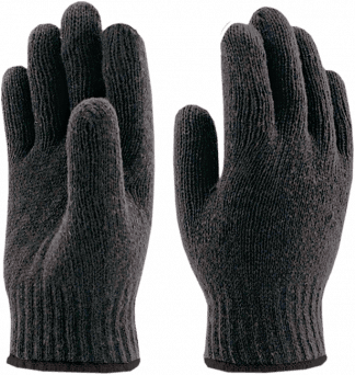 Перчатки рабочие пш черные двойные