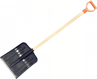 Лопата пластмассовая с оцинкованной планкой 430х490 (без черенка)